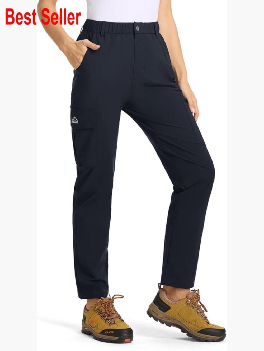 Water Resistant Cargo Hiking Pants with Zipper Pockets Quick Dry